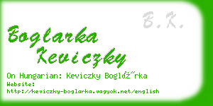 boglarka keviczky business card